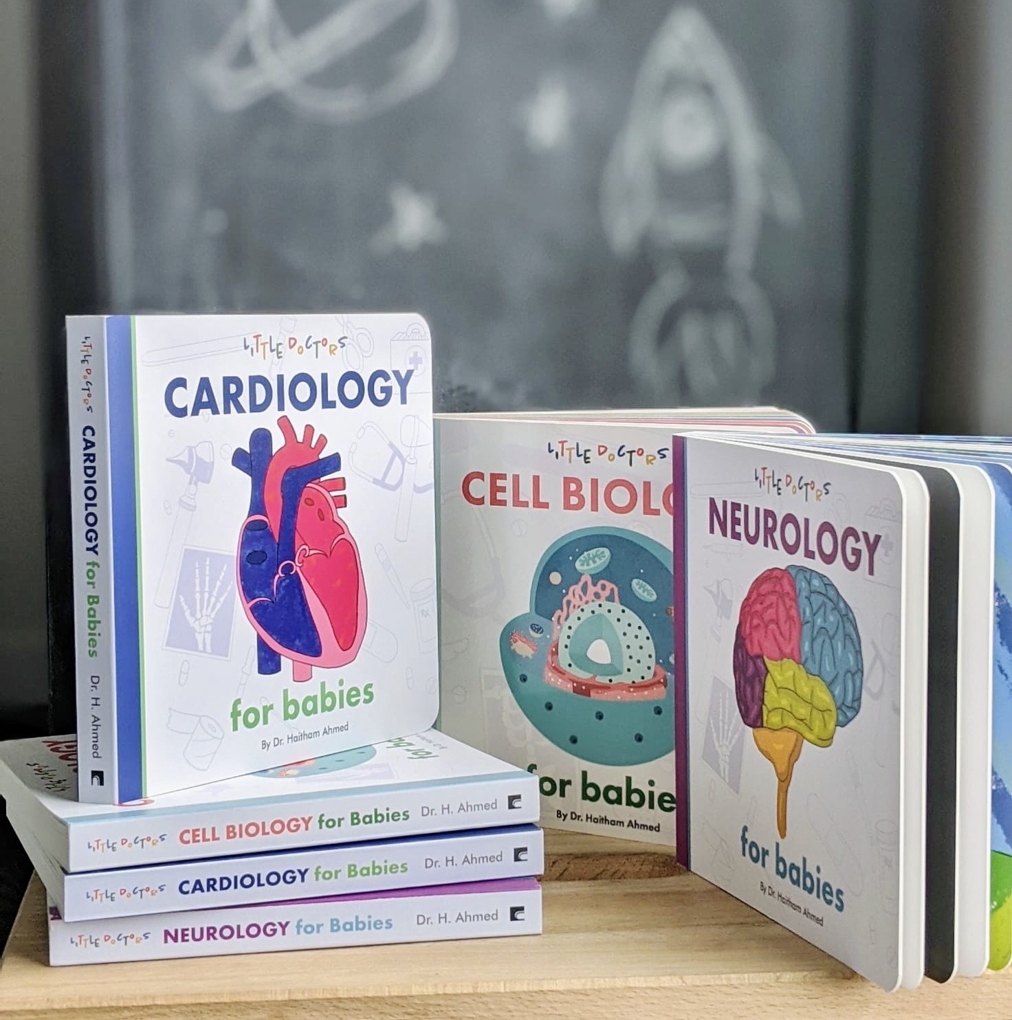 Little Doctors book set  -  Cardiology, Cell Biology, and Neurology for Babies